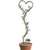 DanDiBo Supporto per rampicante in metallo, 150 cm, spina da pavimento, a forma di cuore, da giardino, per rampicanti, piante rampicanti, piante rampicanti, piante rampicanti, giardino, fiori, spina a