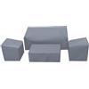 Homeponnew Set di coperture per mobili da esterno 210D, resistenti, per divano, sedia e tavolo, impermeabili, antipolvere e resistenti ai raggi UV, colore grigio, 4 pezzi