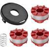 Gotrain Bobina di filo di ricambio per Ein-hell GE-CT 36/30 LI E Solo, bobina di filo per tagliaerba AGILLO 18/200, 3405096 bobina di filo di ricambio (bobina x 3 + copertura x 1 + molla x 1)