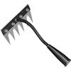 LZYWOD Rastrello da giardino in acciaio al carbonio - Strumento per rimuovere erbacce da giardino, 5-8 denti, cura delle mani, per diserbo e rastrello da prato