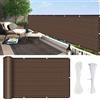 YUANZHI Frangivisto Balcone per Protezione 60 x 750 cm Protezione da Vento Anti-UV Copertura Privacy Giardino con Fascette e funi per Balconi Giardino Esterno, Marrone