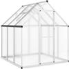 vidaXL Telaio Serra con Base Argento 169x169x195 cm in Alluminio