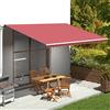 AUVYI Tenda da Sole Rosso Borgogna 5x3,5 m Sostituzione per Tenda da Sole Tessuto per Tenda da Sole per Balcone Protezione Solare Tessuto per Tenda da Sole Impermeabile Panno di Ricambio di Alta