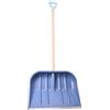 Aqbau® Pala da neve in plastica con nebbia metallica - Spalata leggera con manico a D e manico in legno 100 cm | spazzaneve per marciapiede e vialetto, albero neve conveniente