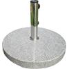 TEMPO STYLE - Base Ombrellone in Granito con Ruote e Maniglia | Supporto per Ombrelloni a palo Centrale, Riduttori per Pali di Diametro Ø 52, 48, 36 mm