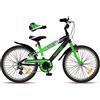 Bicicletta per Bambini 20 Stabilizzatori Freni Vbrake Cambio Shimano 7 Marce e Cavalletto Verde