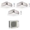 Mitsubishi CONDIZIONATORE MITSUBISHI TRIAL SPLIT CASSETTA A 4 VIE SLZ-M 9000+9000+18000 BTU INVERTER MXZ-3F54VF5 A+++