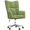 vidaXL Sedia Relax Verde Chiaro in Velluto