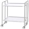 DON HIERRO Carrello da cucina pieghevole grigio con ruote BAUHAUS 2 ripiani