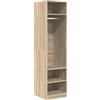 vidaXL Armadio Aperto Elegante Moderno Robusto Versatile Guardaroba con Asta Espositore Portaoggetti Rovere Sonoma 50x50x200cm in Truciolato
