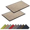 Astra Tappeto antipolvere di alta qualità - zerbino per interni - zerbino lavabile a 30° C - tappeto antiscivolo - portascarpe per corridoio - sabbia 40x60 cm set di 2