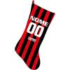 Generico Calza Befana Personalizzata con Nome e Numero Tifoso Calcio Full Print Dimensione 46x24 con Risvolto e appendono Materiale Pile Fronte E Policotone Retro (Tifoso Milan)