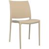 okAffareFatto di Zimbardi Costanza OKAFFAREFATTO MADDALONI Sedia da sala da pranzo altea in plastica colore marrone chiaro modello comfort
