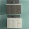 Bagno Italia Arredo Bagno da 80x36 cm SLIM sospeso mobile con lavandino ceramica 2 colori bianco grigio talpa I