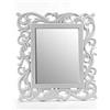 Gicos Specchio in Legno Rettangolare 35 * 2 * 39 cm da Parete Bianco Shabby Chic MOG-715464
