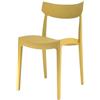 Cribel Set 4 Sedie Cordoba in Polipropilene Colore Antracite | Design Curvo Ergonomico e Impilabile | Ideali per Cucina, Soggiorno, Giardino, Terrazzo, Bar e Ristoranti (SENAPE)