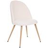 ATMOSPHERA CREATEUR D'INTERIEUR - Sedia slano gambe in finto faggio riccio bianco
