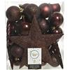Kaemingk NATALE BOX 33 Palline Natale Sfere DIA8CM Redwood, Addobbi Albero di Natale