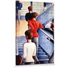 1art1 Oskar Schlemmer Poster Stampa Artistica su Tela La Scala del Bauhaus, 1932 Quadro da Parete sulla Barella | Murale XXL | Immagine 120x80 cm