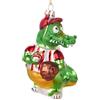 Brubaker Baseball Crocodile - Palla di Natale in Vetro Dipinto a Mano - Bocca Soffiata Decorazione Dell'Albero di Natale Figure Buffo Ciondolo Decorazione Palla Albero - Ca. 11,5 cm