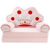 Guniata Divano Pieghevole per Bambini Guniata, Principessa, Rosa, Tessuto, Convertibile, 50.5x36x6, per la Festa dei Bambini e Compleanni