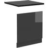 Vicco Pannello frontale R-Line, Antracite lucido, 60 cm | Lavastoviglie semi-integrata 60cm · + Piano di lavoro · Abbinato al frontale cucina · Liberamente combinabile