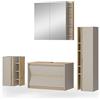 Vicco Set di mobili da bagno Edelin, Cachemire, 80 cm
