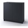 Vladon Madia Logan, mobile a 2 ante, nero opaco/nero opaco (82 x 78 x 37 cm)