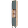 Vicco Mobile bagno alto Fynn, Verde, 30 x 190 cm, per la conservazione di articoli da bagno e asciugamani