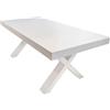 milani home MilaniHome.it - Tavolo da Pranzo Moderno di Design Allungabile in Legno Bianco Consumato Cm 100x180/230/280 per Interno Sala da Pranzodi coloreBianco