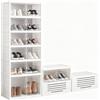 ZENZERO®- SCARPIERA PIEGHEVOLE a 6 Ripiani Trasparente - Dimensioni 117x45x35 cm - Scatola Contenitore Portascarpe Organizzatore Scarpiera Shoe Box (6 Scomparti,Contiene 12 paia)