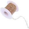 AKOOSY Catena di Rame a Maglie a Cuore 4mm X 3mm per Creazione Gioielli Fai da Te, Bobina Sfusa per Collane e Braccialetti Artigianali, per Regali di Compleanno e Accessori Moda