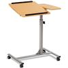 GIANTEX Tavolino a Forma di C, per Computer Portatile, Sollevabile 71-93 cm, Inclinabile 0-45°, 4 Ruote Flessibile, Ideale per Soggiorno, Uffico, Studio, Camera, 64x45x93 cm, 2 Colori