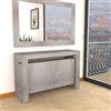 VE.CA.s.r.l. VE.CA - Tavolo Allungabile Mercurio XXL, Made in Italy - Console Allungabile con Porta Prolunghe fino a 3 Metri, 16 Posti Cemento - Moderno da Sala da Pranzo (Cemento, 16 Posti)