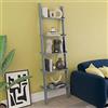 Vida Designs Movian Marchio Amazon Libreria a 5 Livelli York a Scala, 56 x 32,5 x 189 cm, Grigio