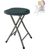 beaka Sedia Sgabello Pieghevole, Sedie Pieghevoli Rotonde Portatil Con Maniglia Salvaspazio Ideale Sedia Cucina Soggiorno Terrazzo Balcone Veranda Giardino Ripiegabile (Color : Green, Size : 2pcs)