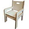 Babywood Sedia in legno per cameretta dei bambini, da 0 a 5 anni, per bambini (bianco)