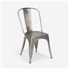 Produce Shop sedie Design Industriale Metallo Vintage Shabby Chic Stile Steel Old - Silver