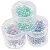 GOOHOCHY 3 Scatole di Perle Artificiali Decorative in Plastica per Progetti Artistici e Composizioni Floreali, Perle Finte Galleggianti per Riempimento Vasi e Decorazioni