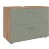 Vicco Mobile sottolavabo per bagno Irma, Verde salvia, 80 x 58.6 cm con cassetti, adatto per l'installazione sopra il sifone con aperture di aerazione