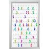 Danieli - Bacheca Portachiavi da Parete in Acciaio Laccato con Ganci Chiavi Numerati da 45, 90, 120, 150, 180 posti. Cornice in Alluminio, Anta a Libro, Chiavi Incluse (150 posti)