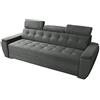 Robin Inspire Diana Divano con funzione letto cuscini e poggiatesta regolabili moderno elegante grigio scuro 230 x 95 x 90