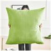 RTSFKFS Fodere per Cuscini 80x80 Quadrato Copricuscini Divano Federa Cuscino 50x50 Copri Cuscino Letto Decorazione Fodere Cuscini 60x60 Extra Large Sofa Pillow Covers(Verde,80x80cm 1pc)