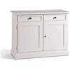 Mar.c.a. Design - Credenza Arte Povera 2 Ante 2 Cassetti in Legno 105x42x85 cm - Madia Legno Made in Italy