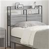 JHQHSM Sonoma - Testiera da 90 cm, in legno con illuminazione a LED, prese e porte USB-C per camera da letto moderna, molto spazio con scomparti, funzionale