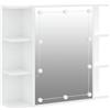 vidaXL Mobile a Specchio con LED Bianco 70x16,5x60 cm