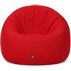 PATCH HOME - Pouf 2 in 1, cuscino da pavimento, poltrona a sacco da gaming, per adulti e bambini, con imbottitura (rosso, Ø 155 cm)