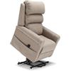 REDÒKASA Poltrona relax elettrica New Boston per anziani con funzione letto, 2 motori, 2 o 4 ruote, optional batteria, alzapersona, tessuto idrorepellente (Standard (2 Ruote), Fango)
