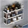 LVLDAWA Pensile Da Cucina In Acciaio Inox, Mensole Sospese Parete Per Cucina, Ripiano Per Mobiletto Resistente Per Ristorante E Bar(90X30X75CM)