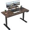 Radlove Scrivania in piedi regolabile elettricamente in altezza, supporto per monitor a LED, 160 x 76 cm, regolabile in altezza, per casa ufficio e ufficio, marrone